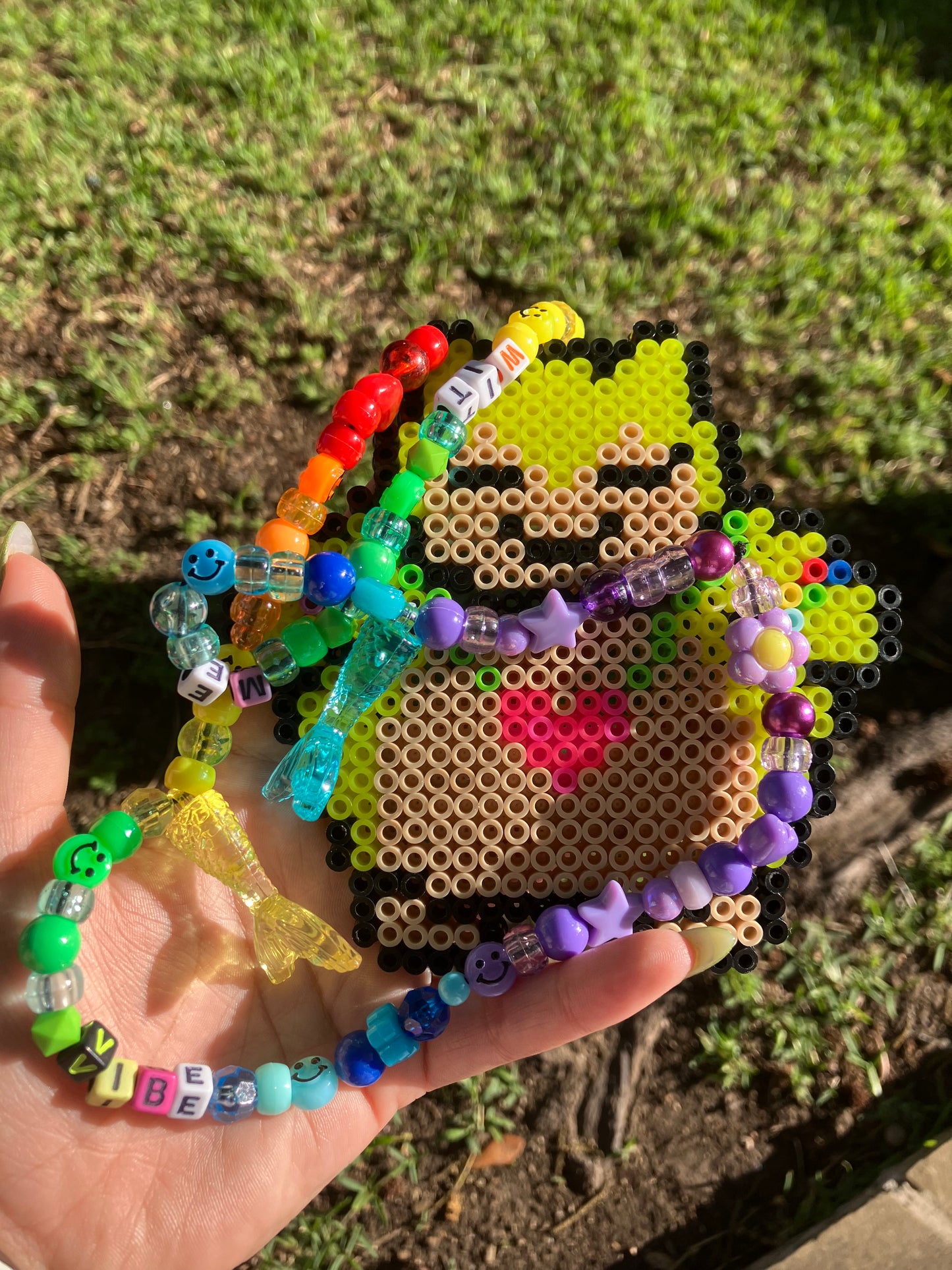 Snorlax Inspired Kandi Necklace